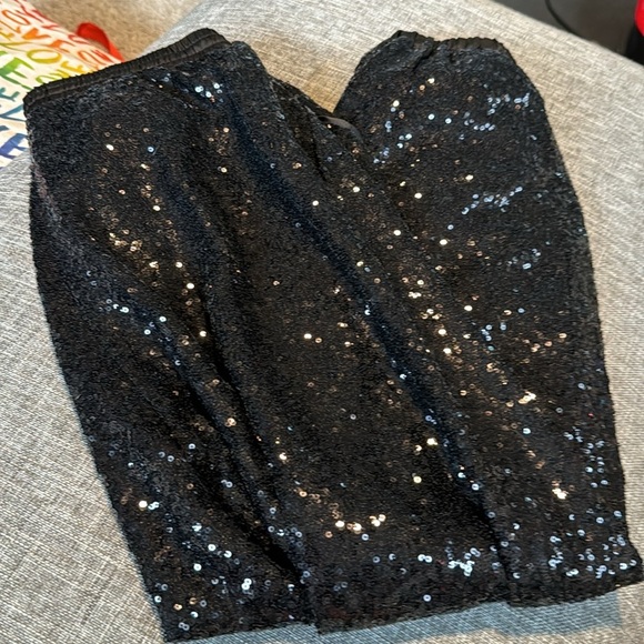Anthropologie Saturday Sunday Black Sequin Joggers Size Medium - Picture 12 of 12